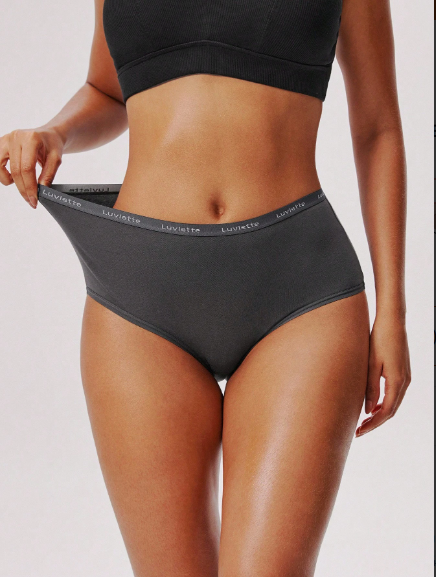 Panti talle alto color gris, beige, rosa M